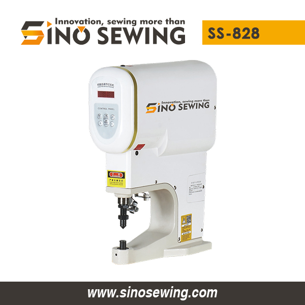Servo Snap Button Attaching Machine with Self-adjustment Stroke (SS-828), Automatic Fastener Attaching Machine Factory